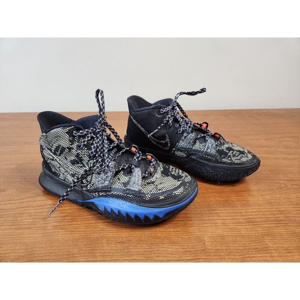 Nike Kyrie 7 Grind Black Lime Ice Blue Men’s Basketball Shoes Size 7.5